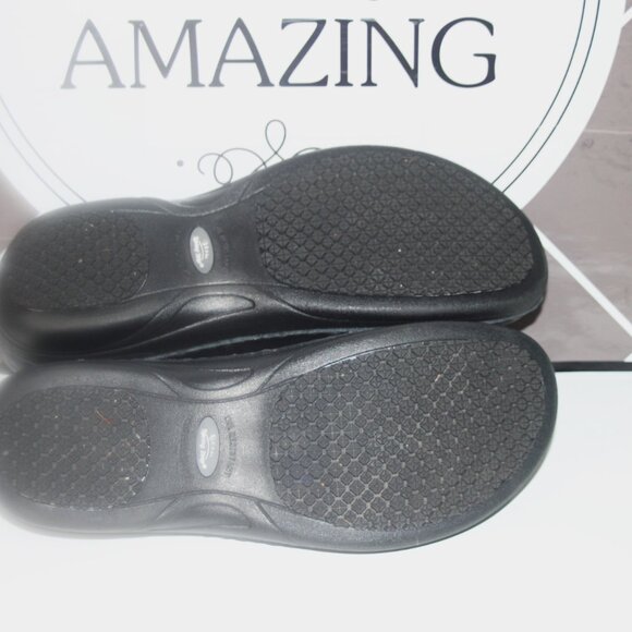 4b  LN MENS "MANILA" SPRING STEP CLOGS - 11 - BLACK LEATHER - Picture 5 of 5